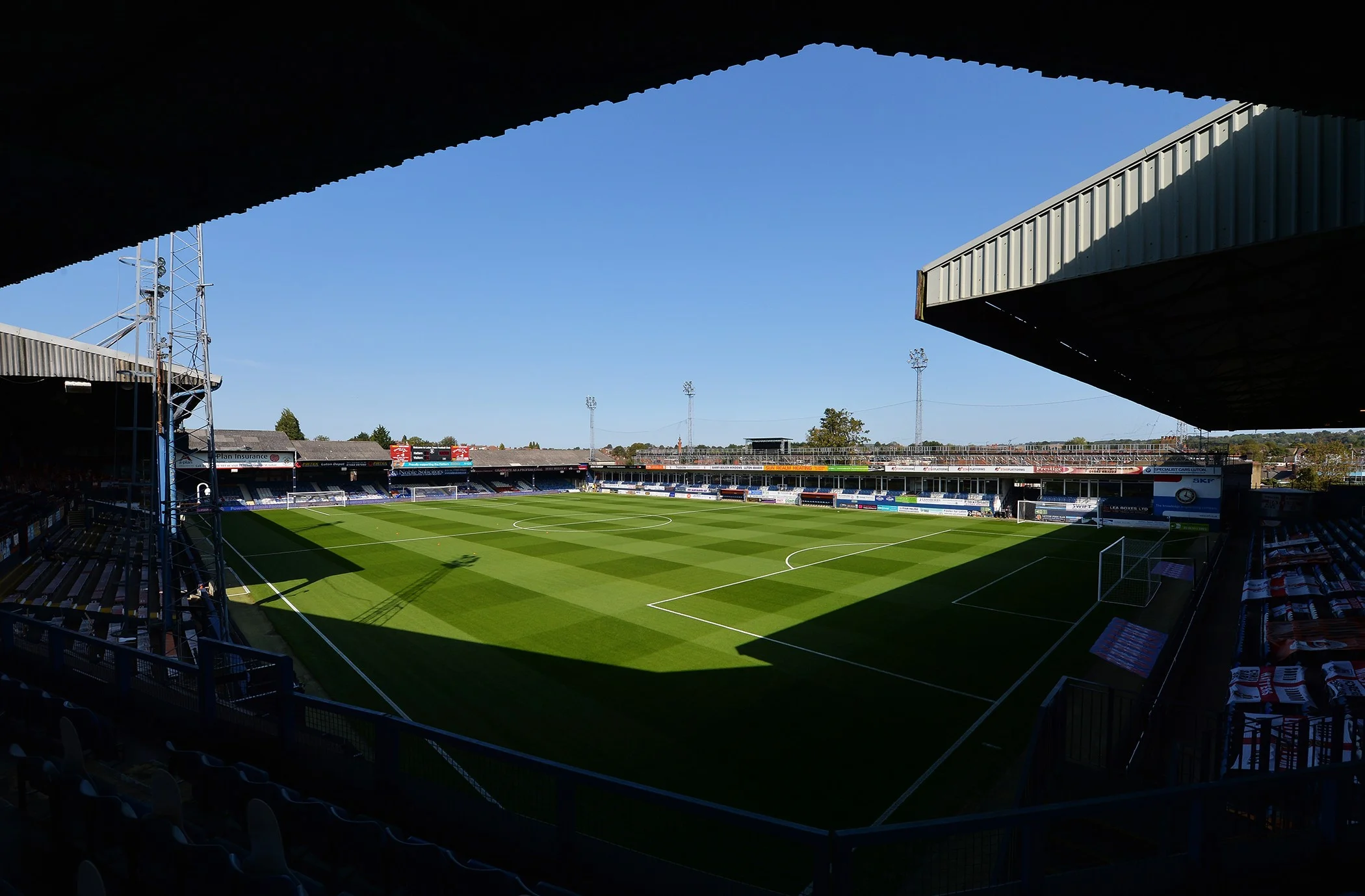 Image of Luton Town Supporters' Trust Kenilworth Road Stadium from the corner